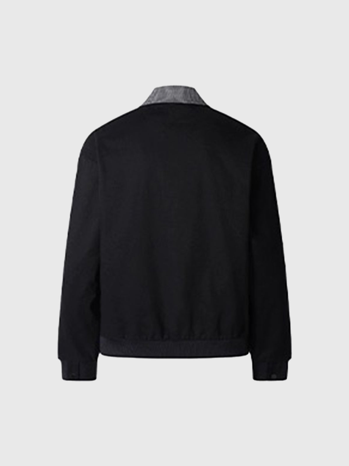 Co-ed Dorm Baggy Faux Leather Workwear Jacket - Black