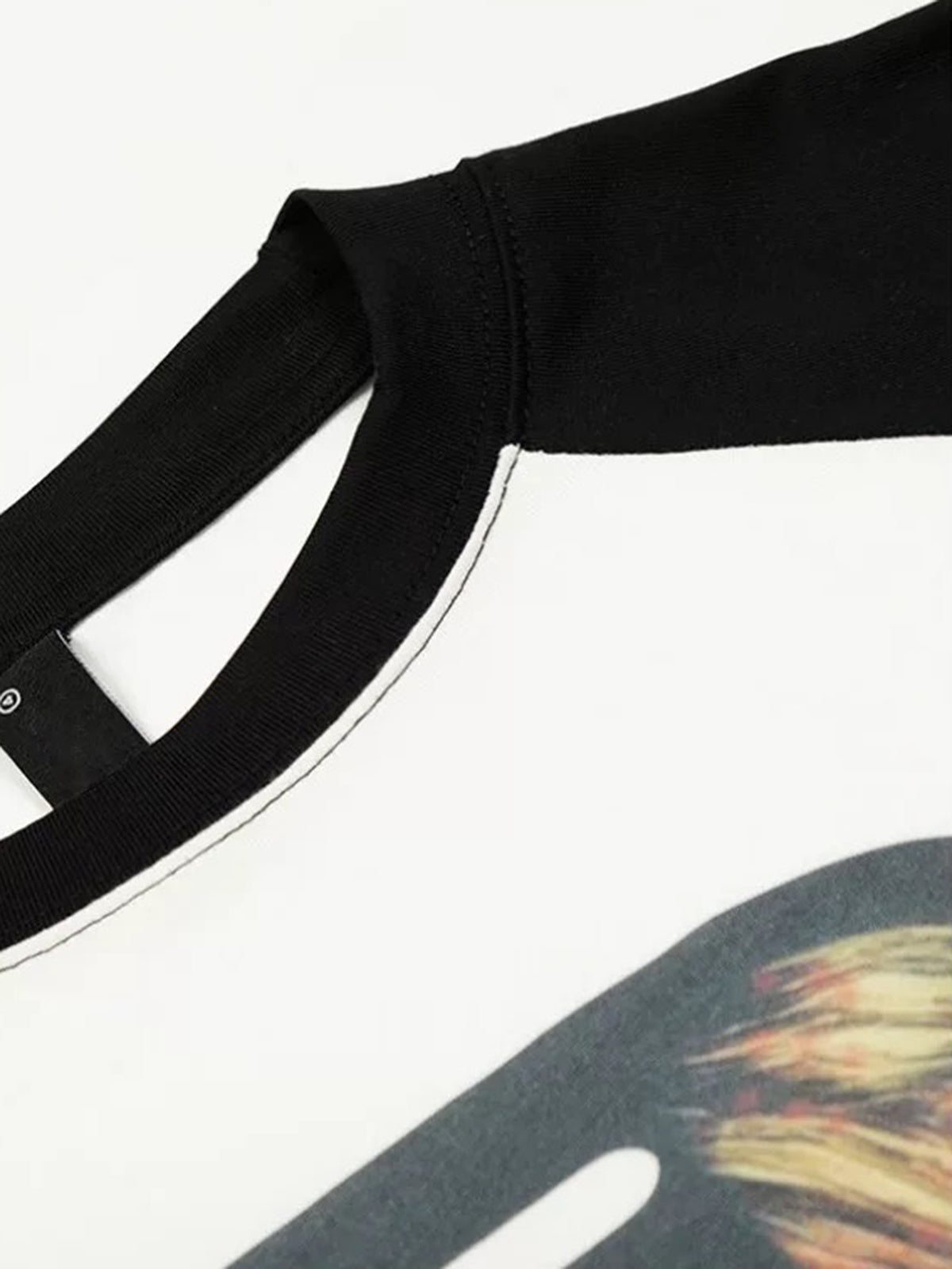 Brick Lane Baggy Raglan Sleeve Graphic Tee - Mono