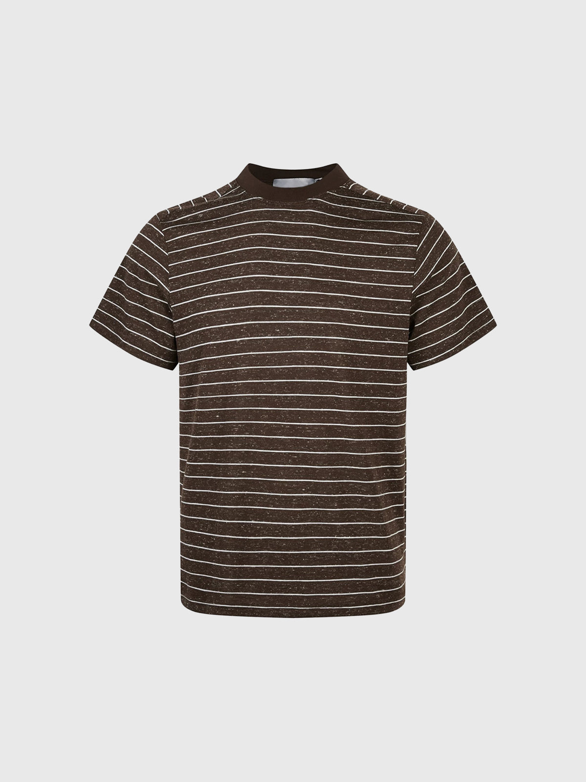 Co-ed Dorm Baggy Stripe Hollow Knit Polo - Coffee