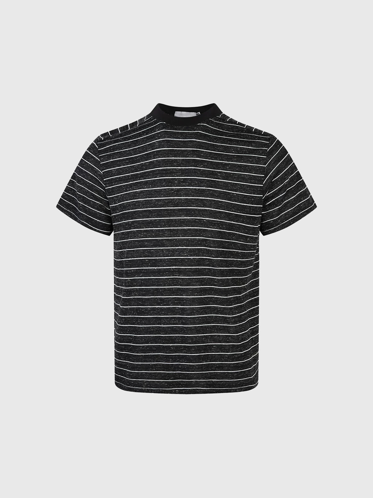 Co-ed Dorm Baggy Stripe Hollow Knit Polo - Black