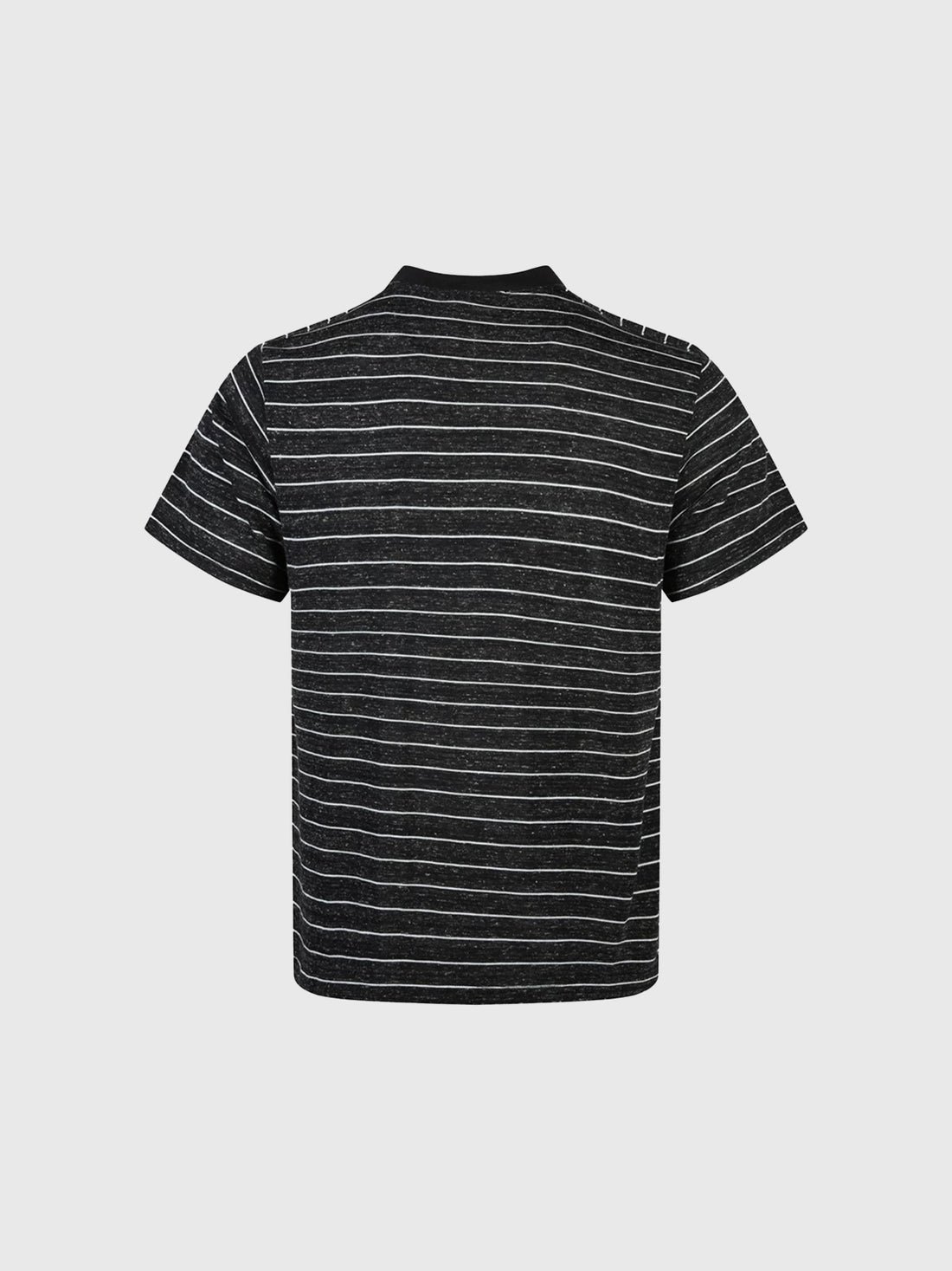 Co-ed Dorm Baggy Stripe Hollow Knit Polo - Black