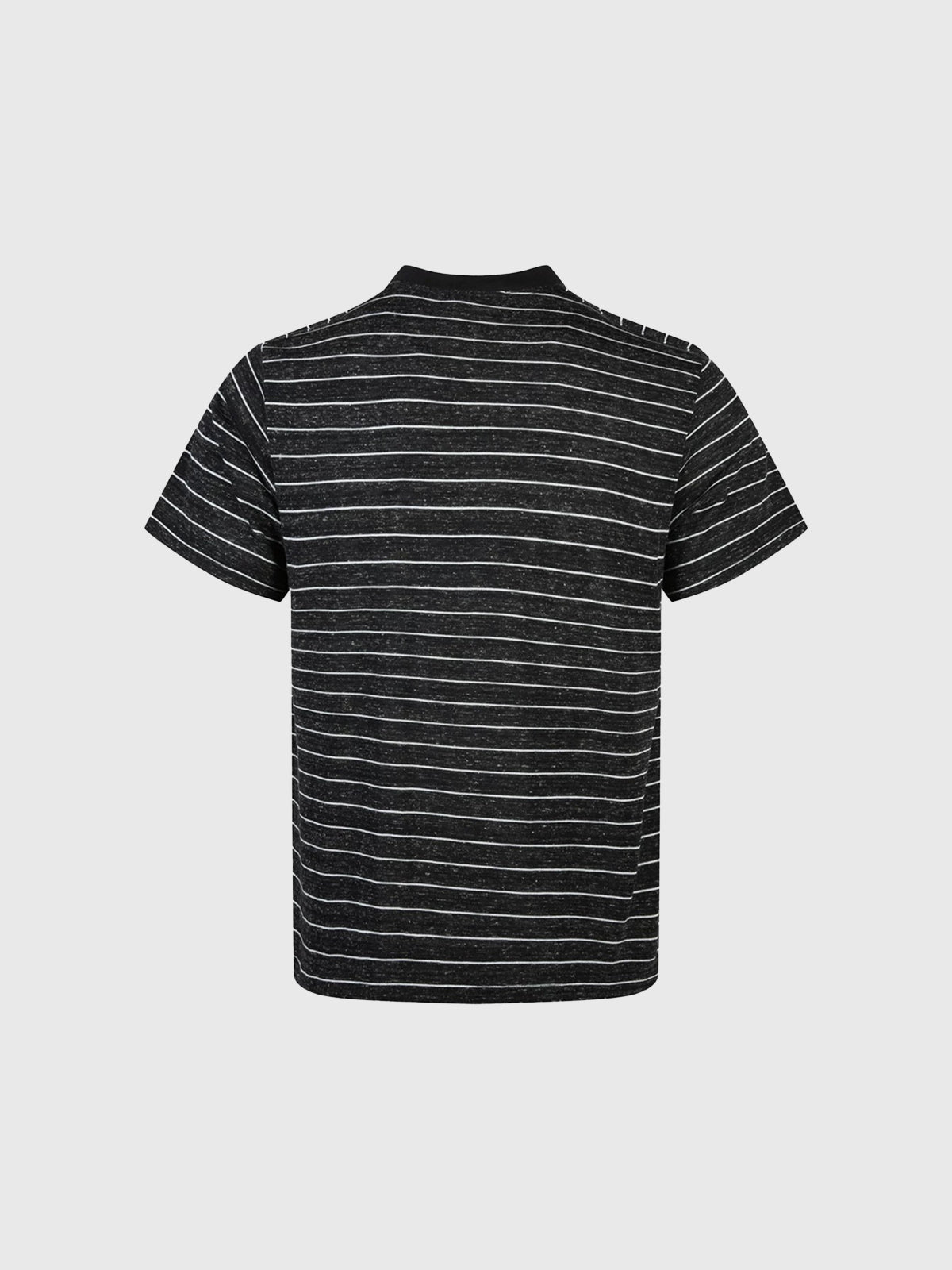 Co-ed Dorm Baggy Stripe Hollow Knit Polo - Black