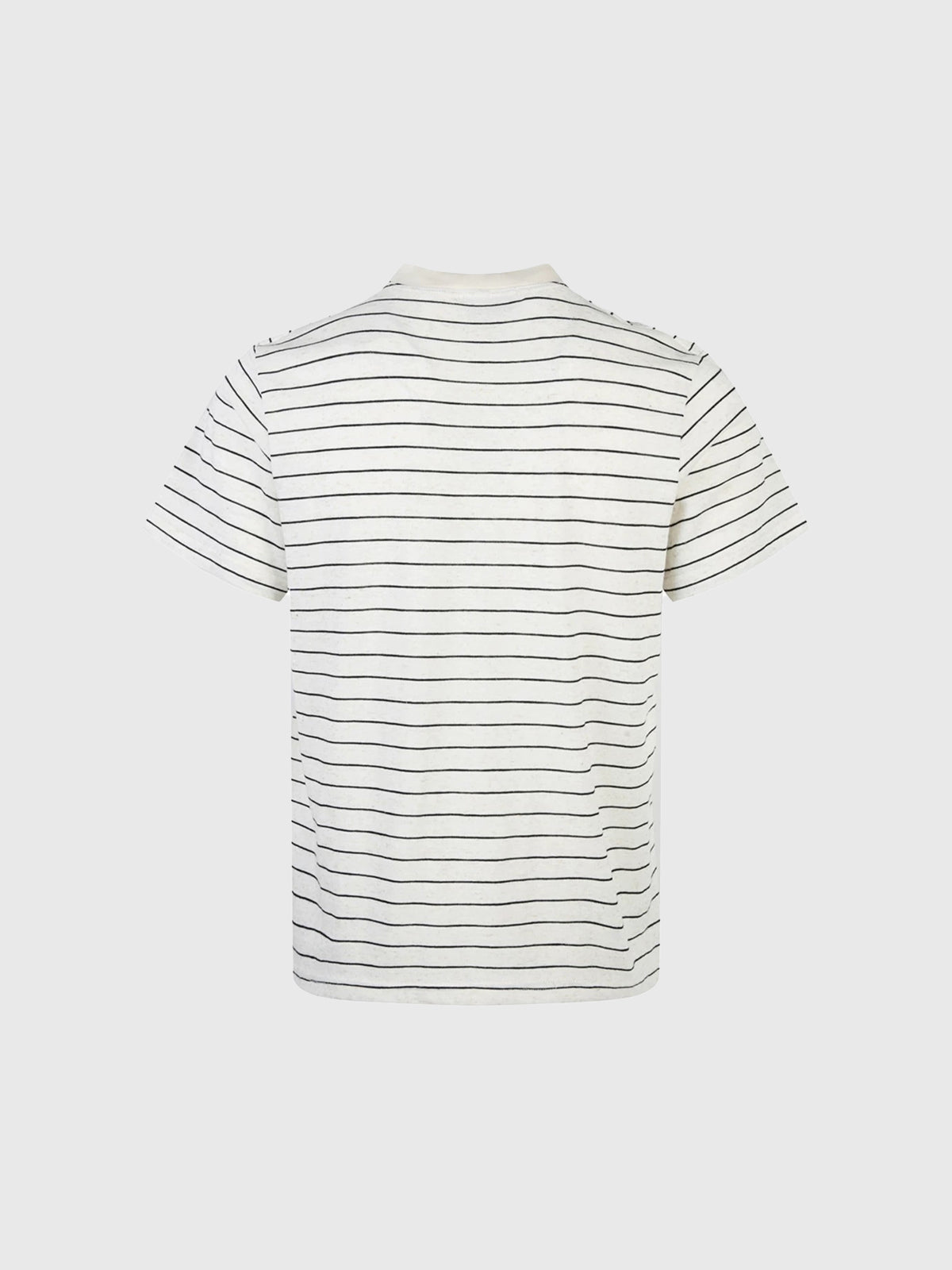 Co-ed Dorm Baggy Stripe Hollow Knit Polo - White