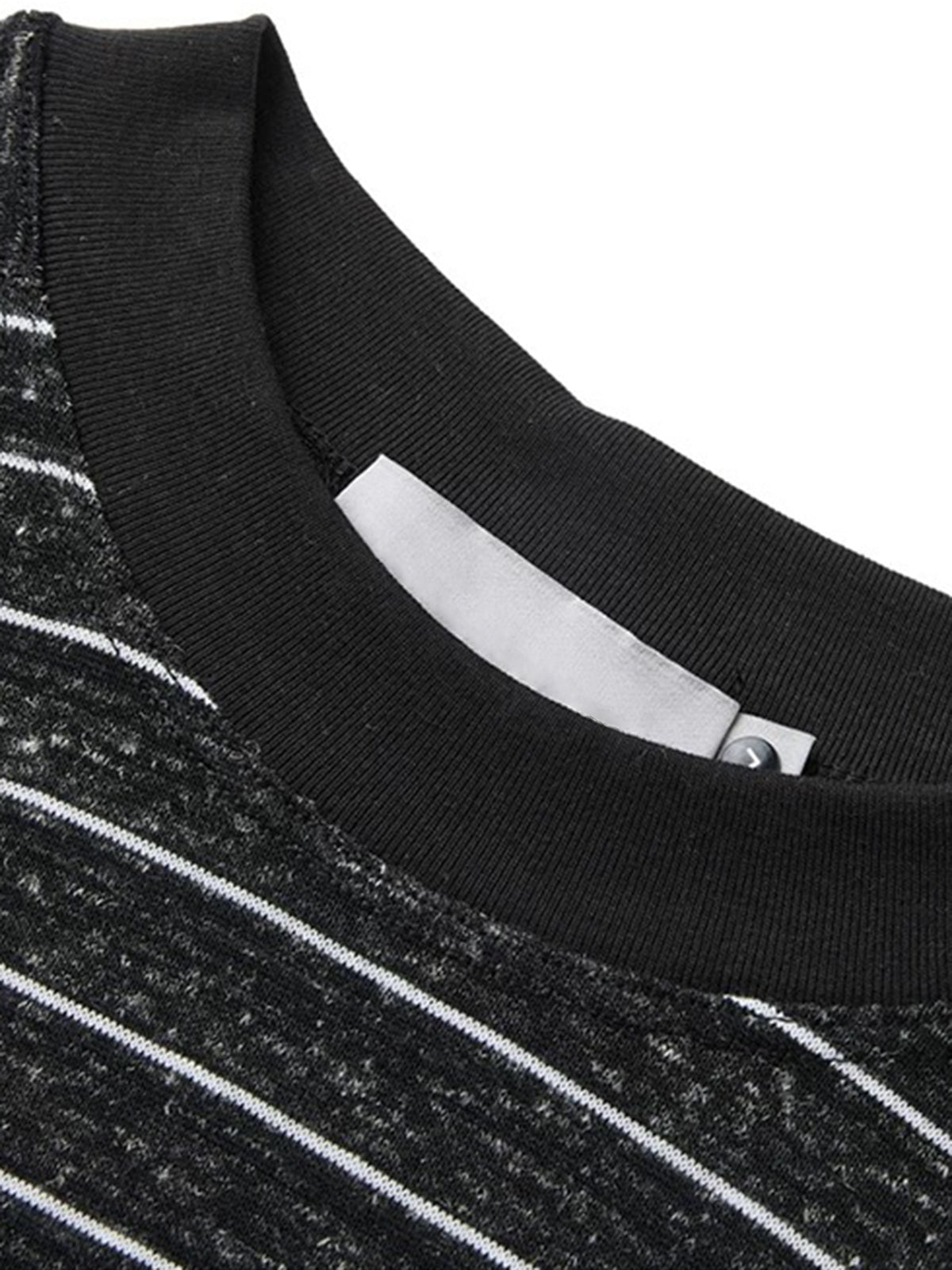 Co-ed Dorm Baggy Stripe Hollow Knit Polo - Black