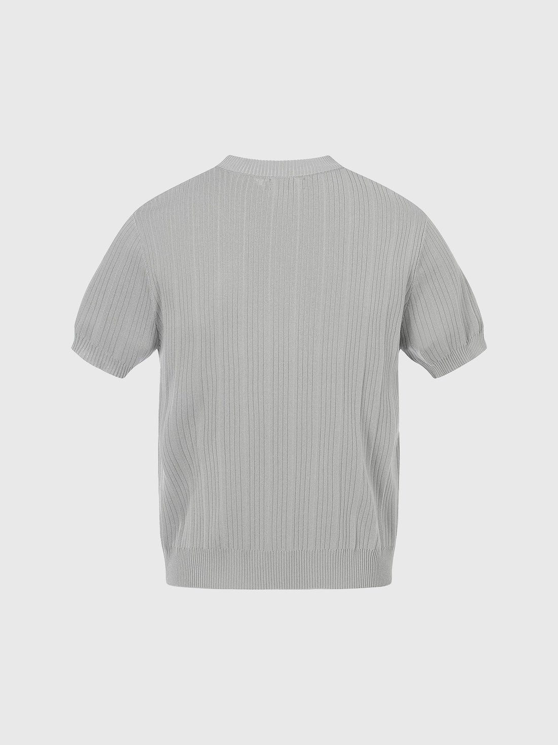 Co-ed Dorm Baggy Waffle Knit Henley Top - Heather Grey