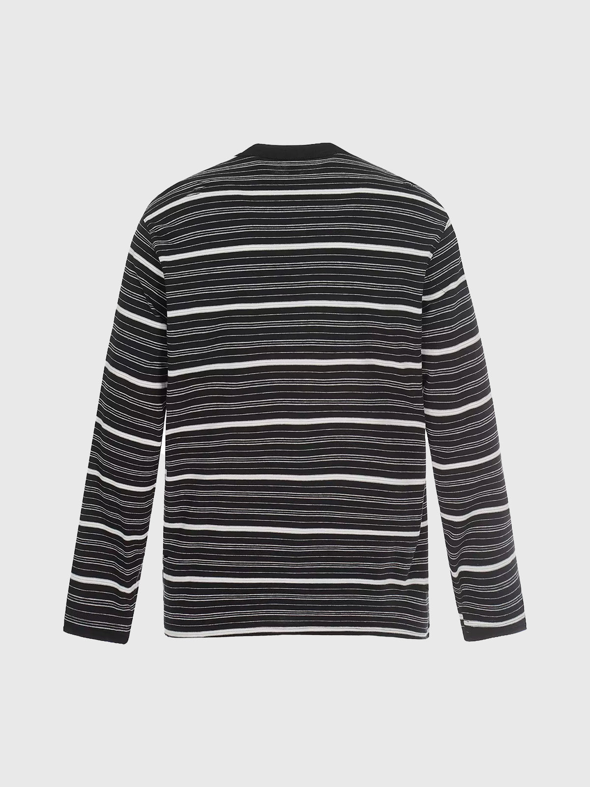 Brick Lane Baggy Stripe Graphic Long Sleeve - Black