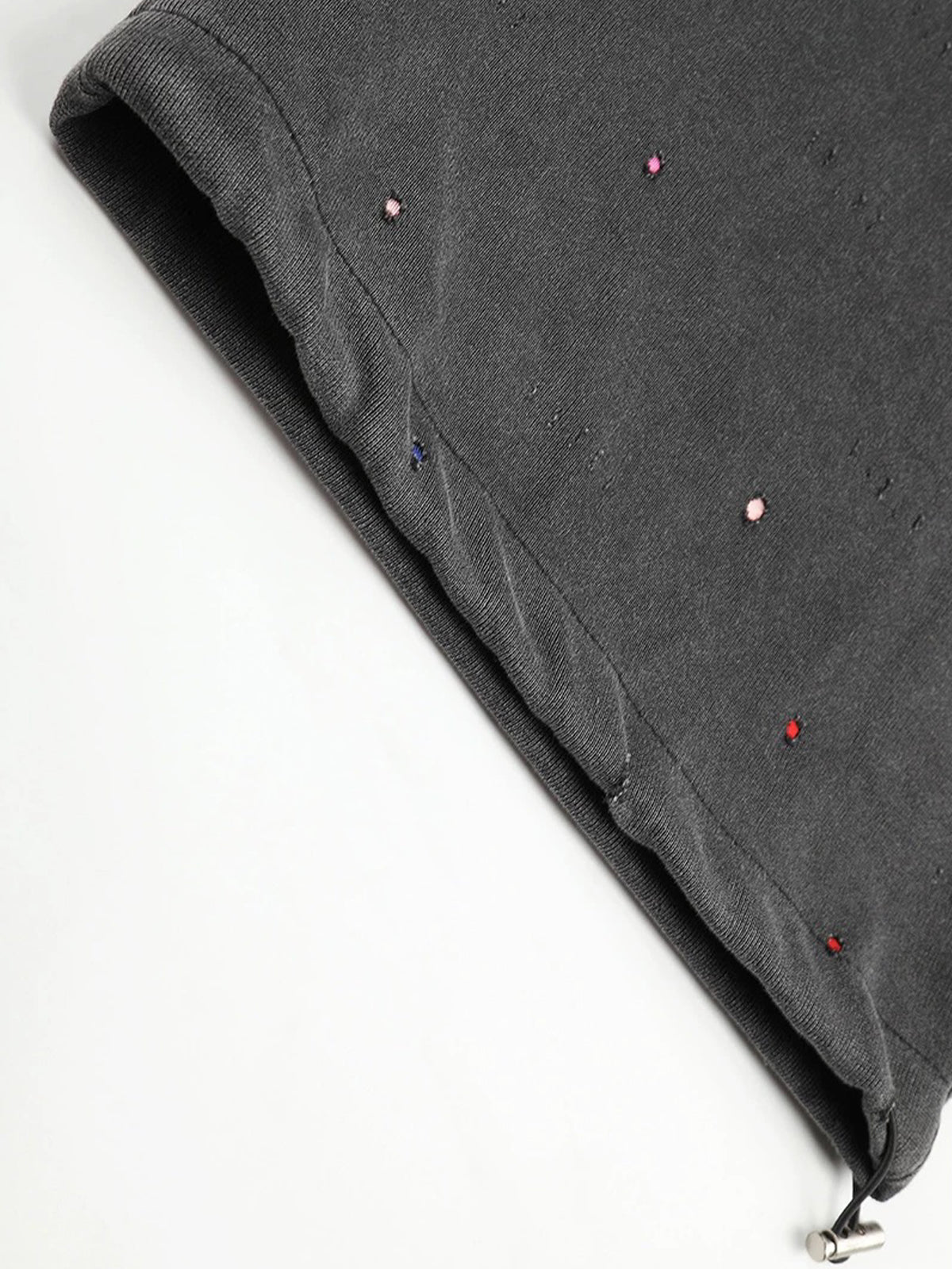 Co-ed Dorm Wide-leg Star Washed Denim Pants - Black