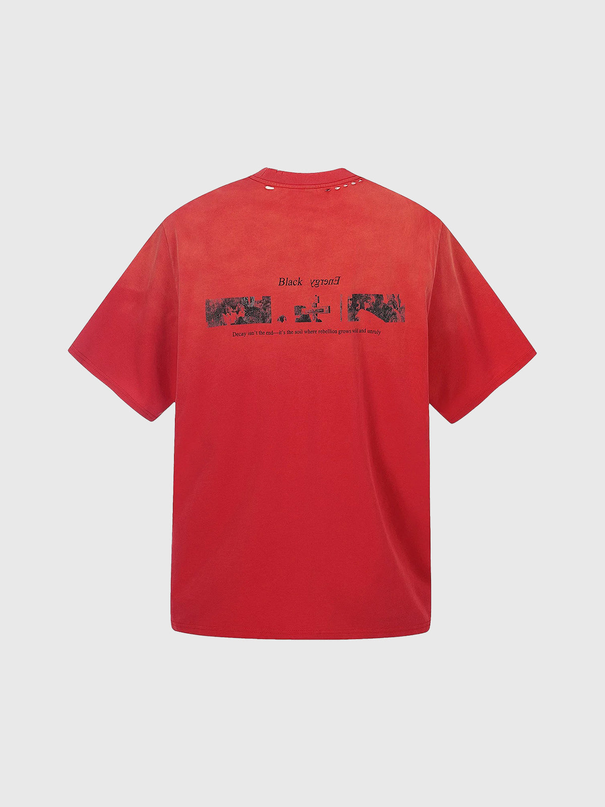 Brick Lane Baggy Number Graphic Print Tee - Red