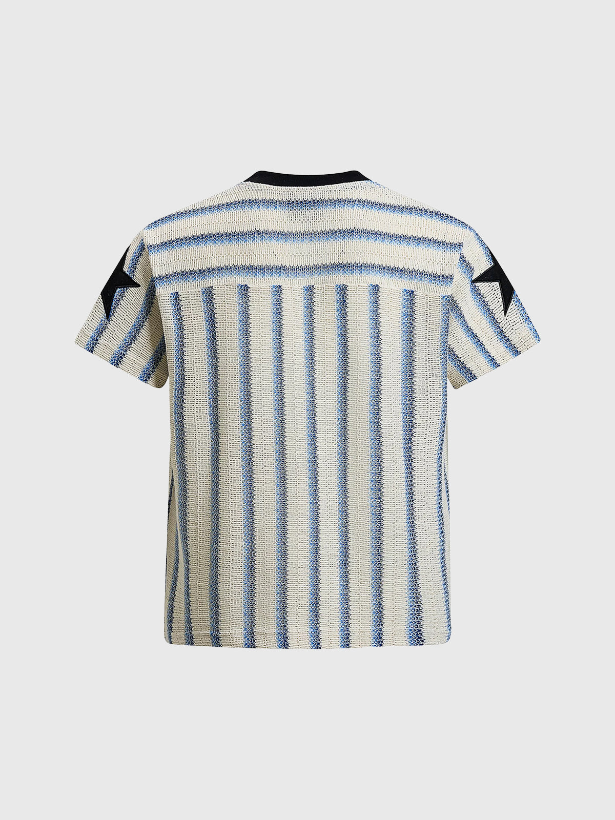 Brick Lane Baggy Stripe Number Print Jersey - Blue/White