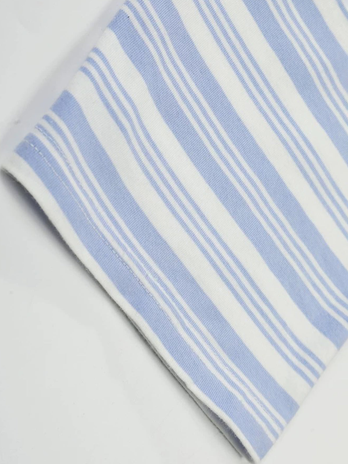 Co-ed Dorm Baggy Ombre Stripe Long Sleeve Polo - Blue