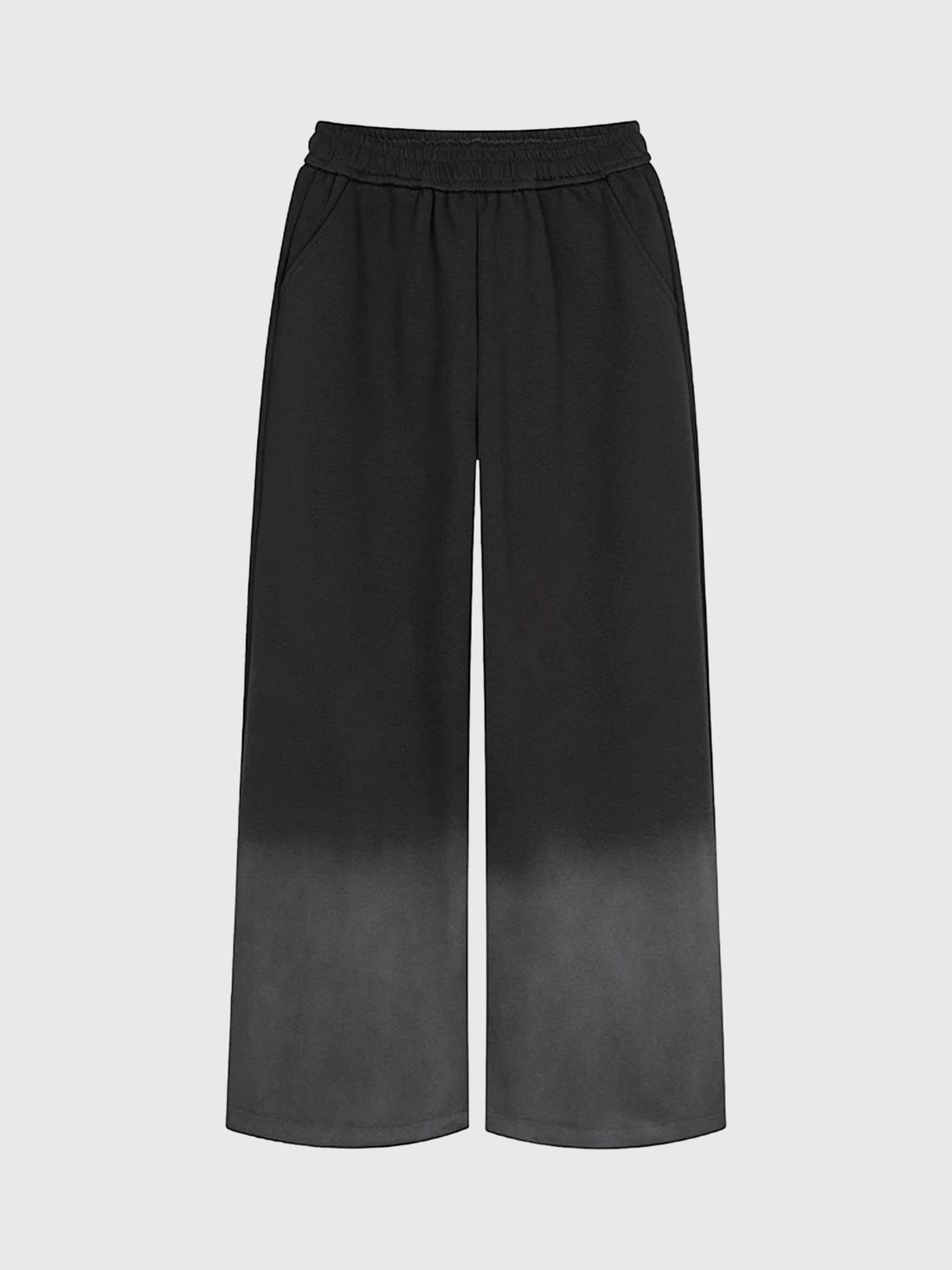 Co-ed Dorm Wide-leg Rhinestone Star Denim Pants - Black