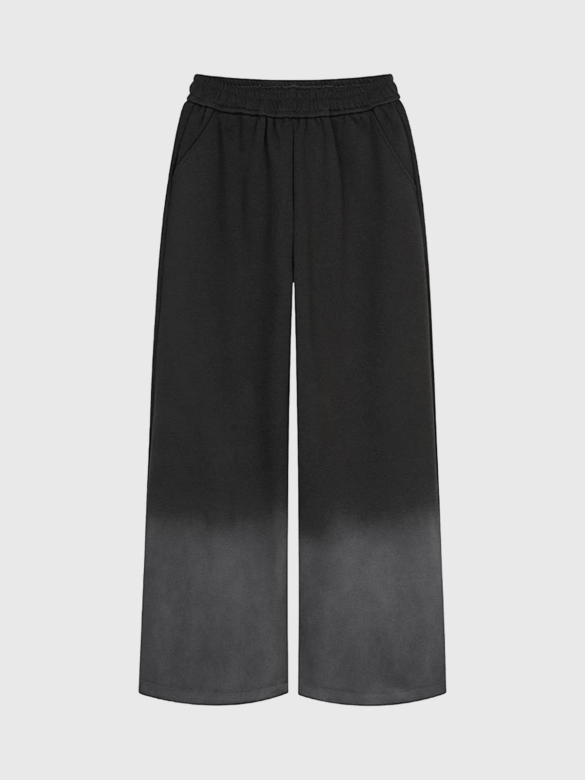 Co-ed Dorm Wide-leg Rhinestone Star Denim Pants - Black