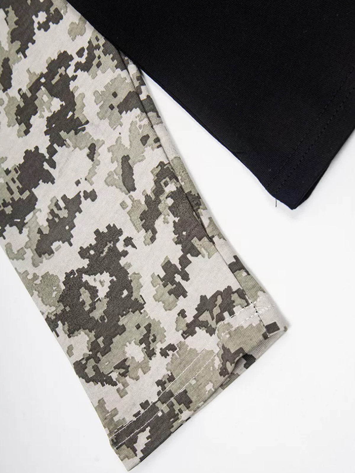 Brick Lane Layered-look Camouflage Jersey Polo - Black
