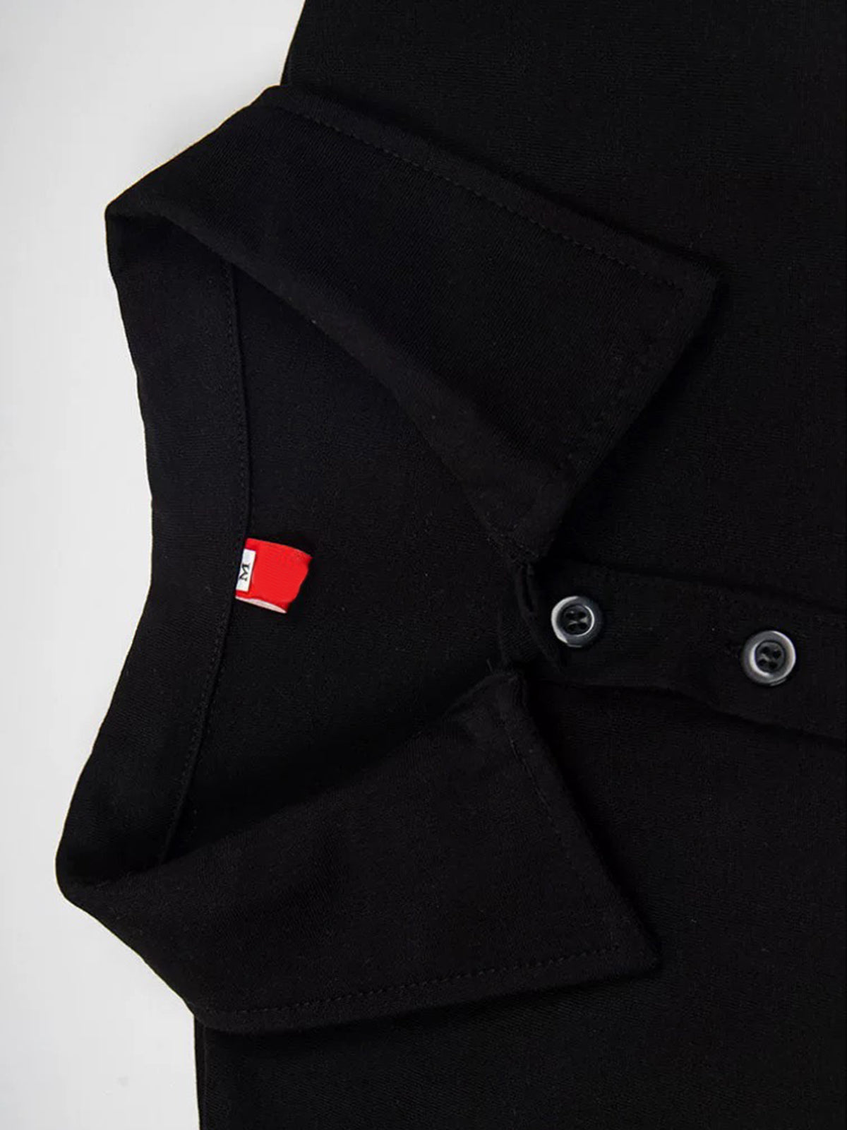 Brick Lane Layered-look Camouflage Jersey Polo - Black
