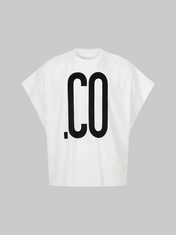 Brick Lane Baggy Typography Graphic Raglan Tee - White