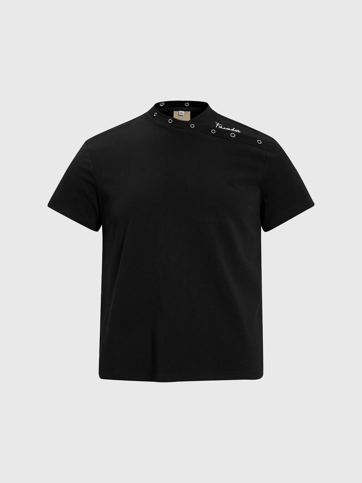 Brick Lane Baggy Destructed Detail Essential Tee - Black