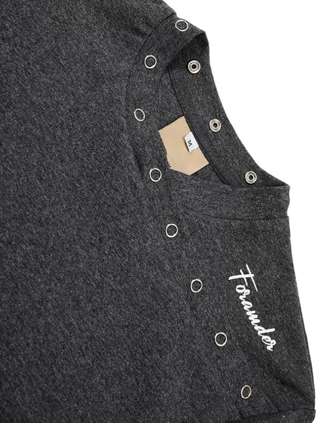 Brick Lane Baggy Acid Wash Distressed Tee - Charcoal