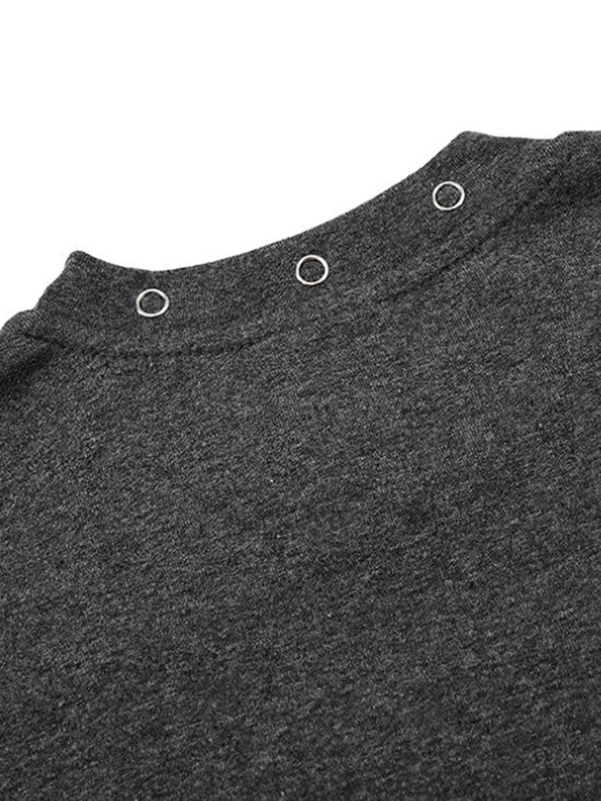 Brick Lane Baggy Acid Wash Distressed Tee - Charcoal