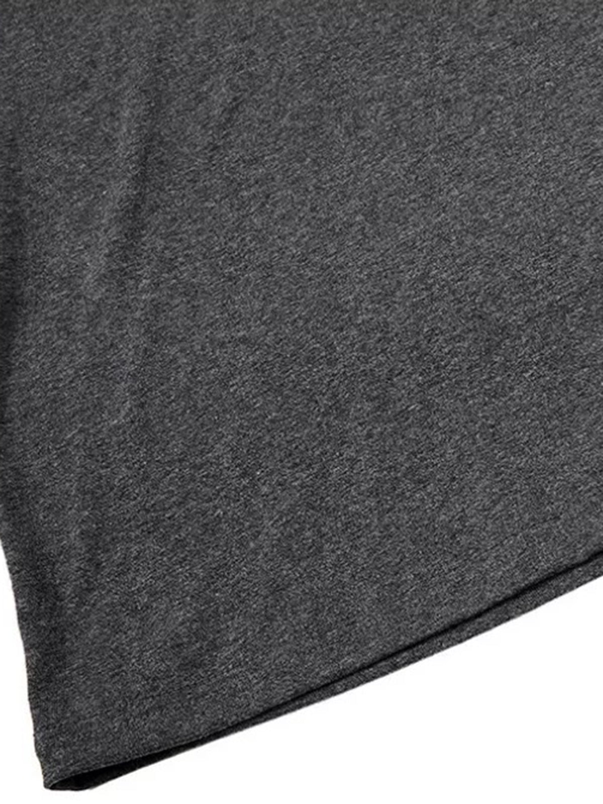 Brick Lane Baggy Acid Wash Distressed Tee - Charcoal