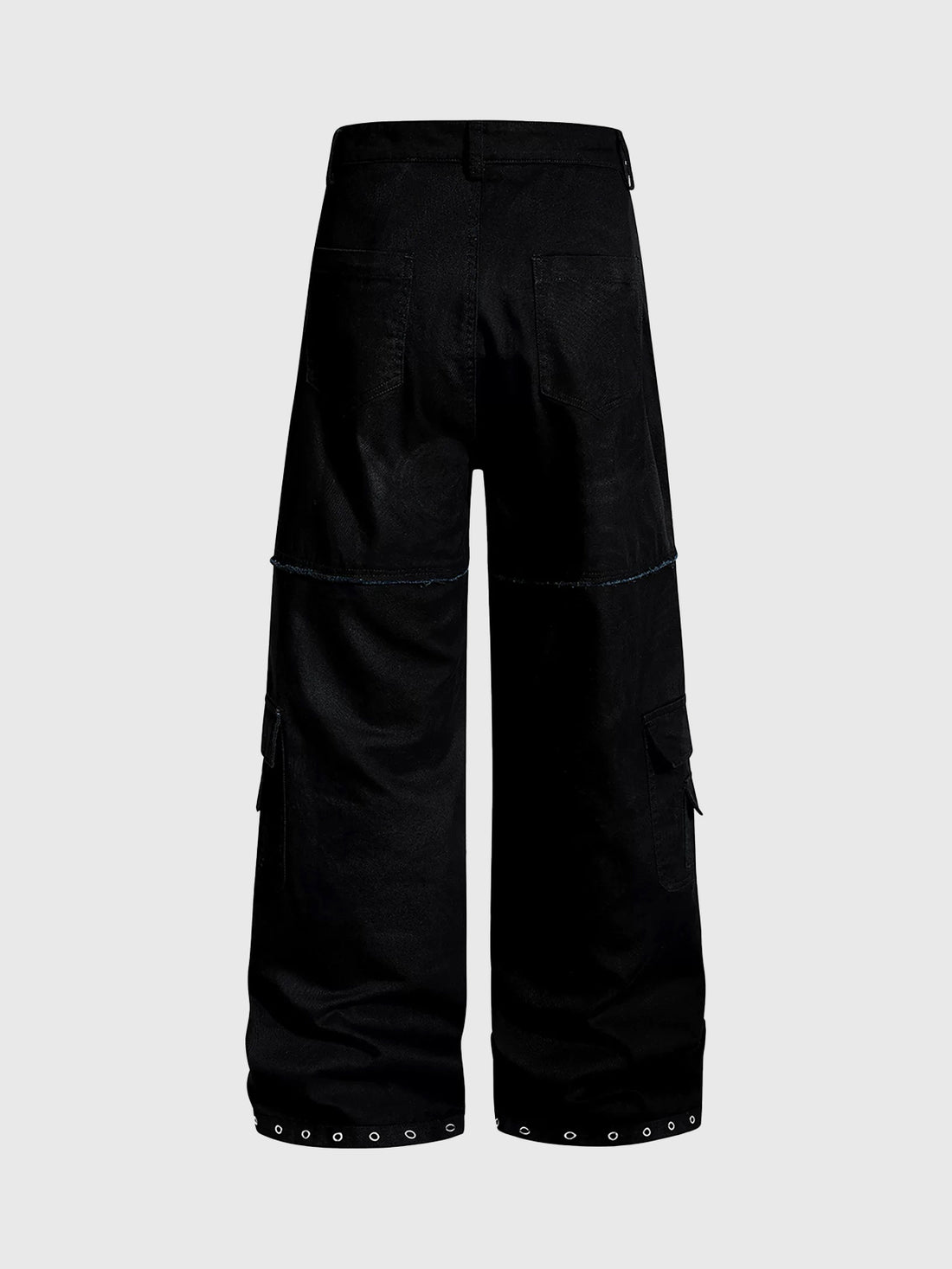 Brick Lane Straight Graphic Print Relaxed Pants - Black