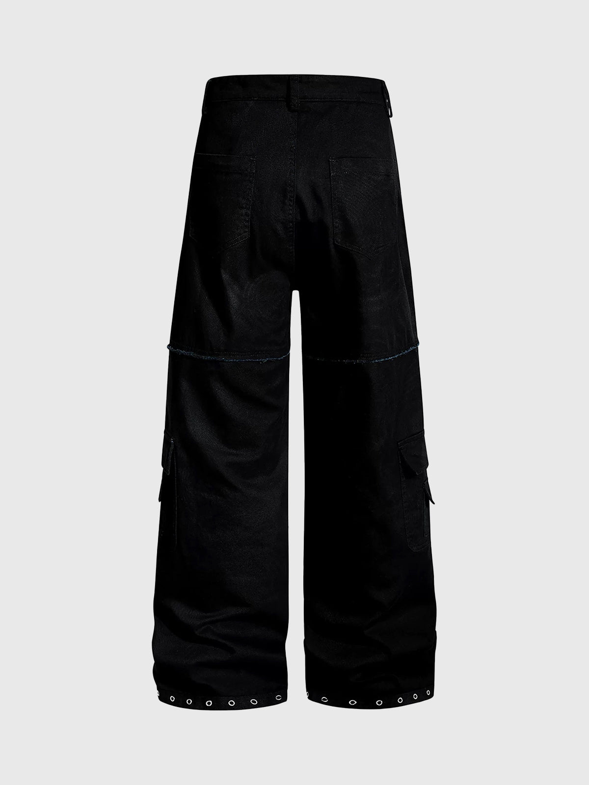 Brick Lane Straight Graphic Print Relaxed Pants - Black
