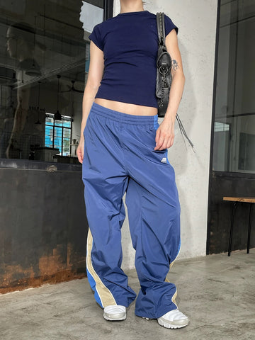 Weekday Outdoor Wide-leg Contrast Color Cargo Pants - Blue
