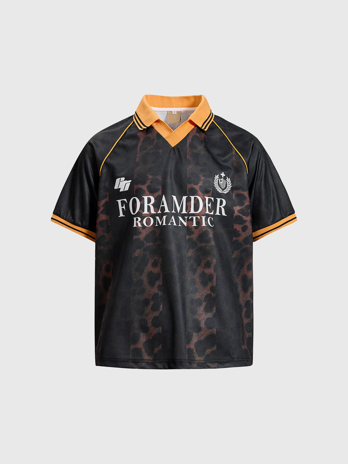 Brick Lane Baggy Jersey Number 75 Print - Orange/Black