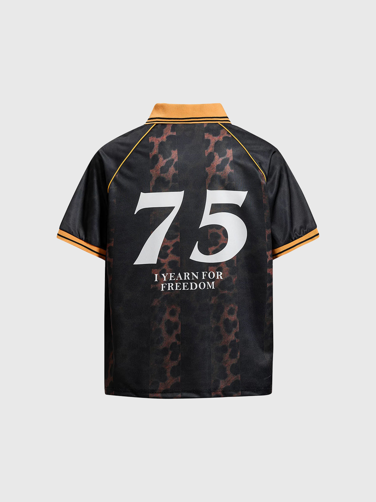 Brick Lane Baggy Jersey Number 75 Print - Orange/Black