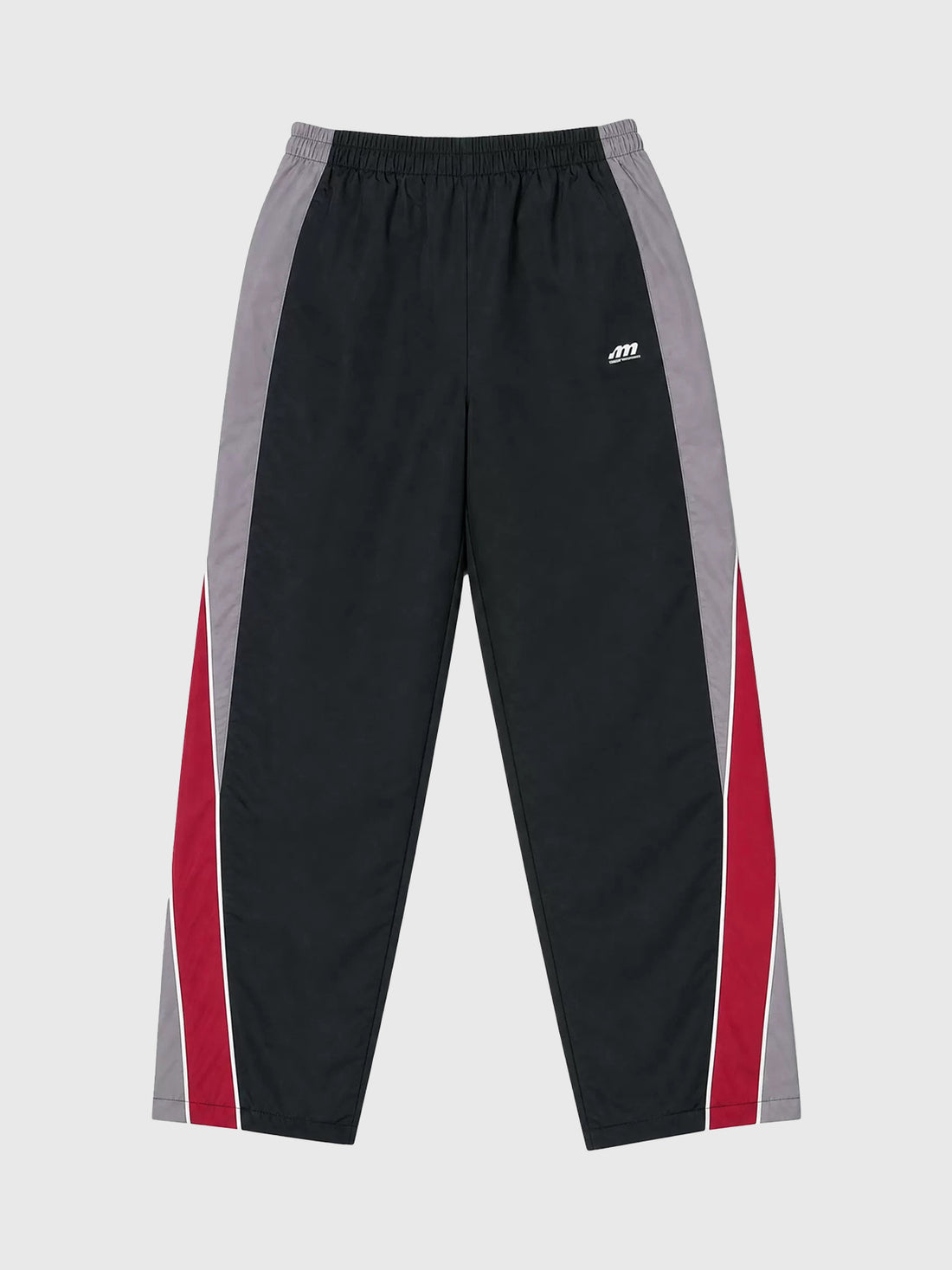 Weekday Outdoor Wide-leg Contrast Color Track Pants - Black