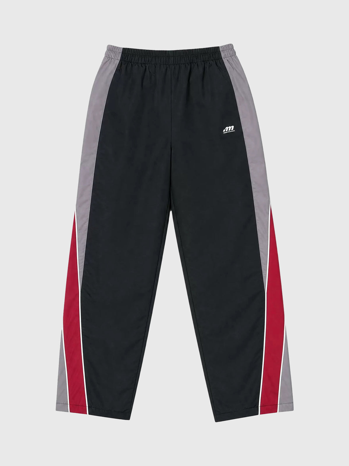 Weekday Outdoor Wide-leg Contrast Color Track Pants - Black