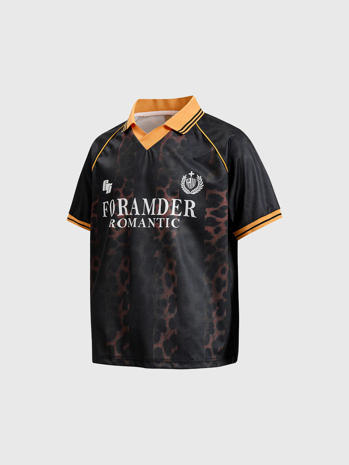 Brick Lane Baggy Jersey Number 75 Print - Orange/Black