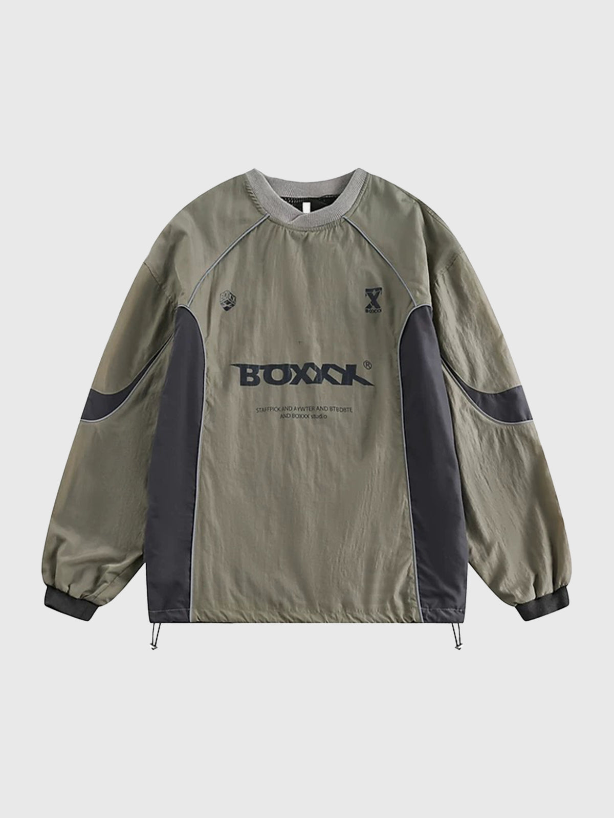 Weekday Outdoor Baggy Seamed Tech Crewneck Sweatshirt - Green