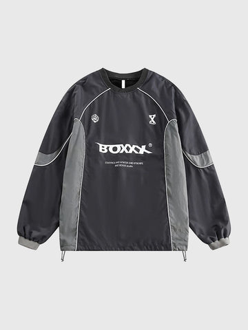 Weekday Outdoor Baggy Seamed Tech Crewneck Sweatshirt - Black