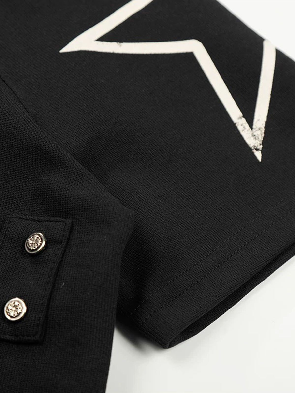 Brick Lane Skimming Jersey Cross Graphic Polo - Black