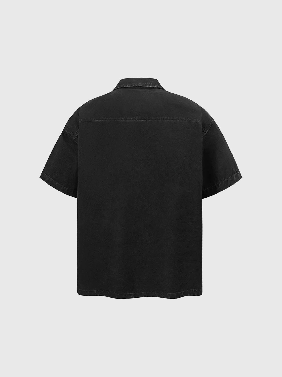 Brick Lane Baggy Celestial Graphic Short Sleeve Shirt - Black