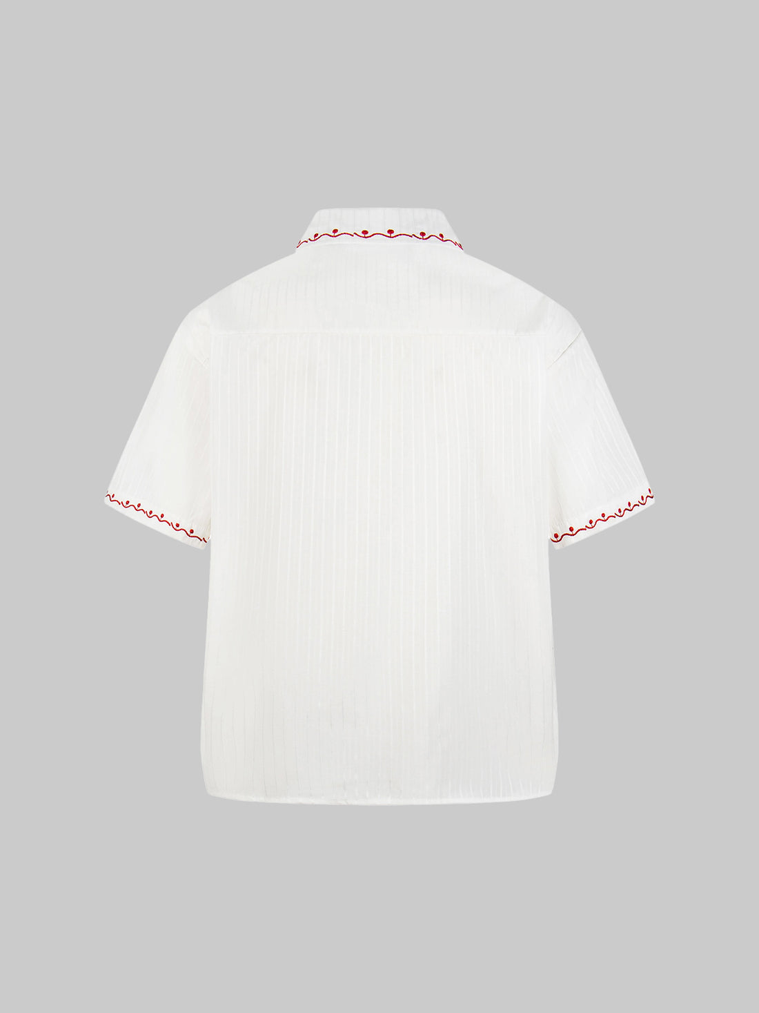Brick Lane Baggy Heart Embroidered Graphic Tee - White
