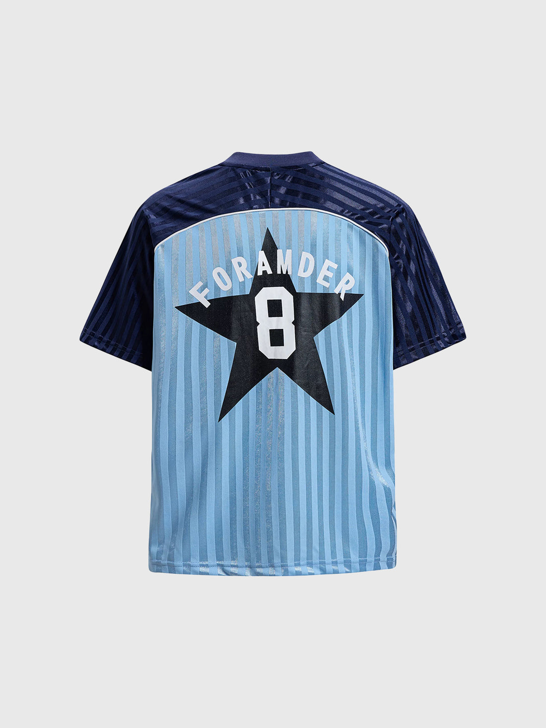 Co-ed Dorm Baggy Stripe Jersey Star Graphic - Blue