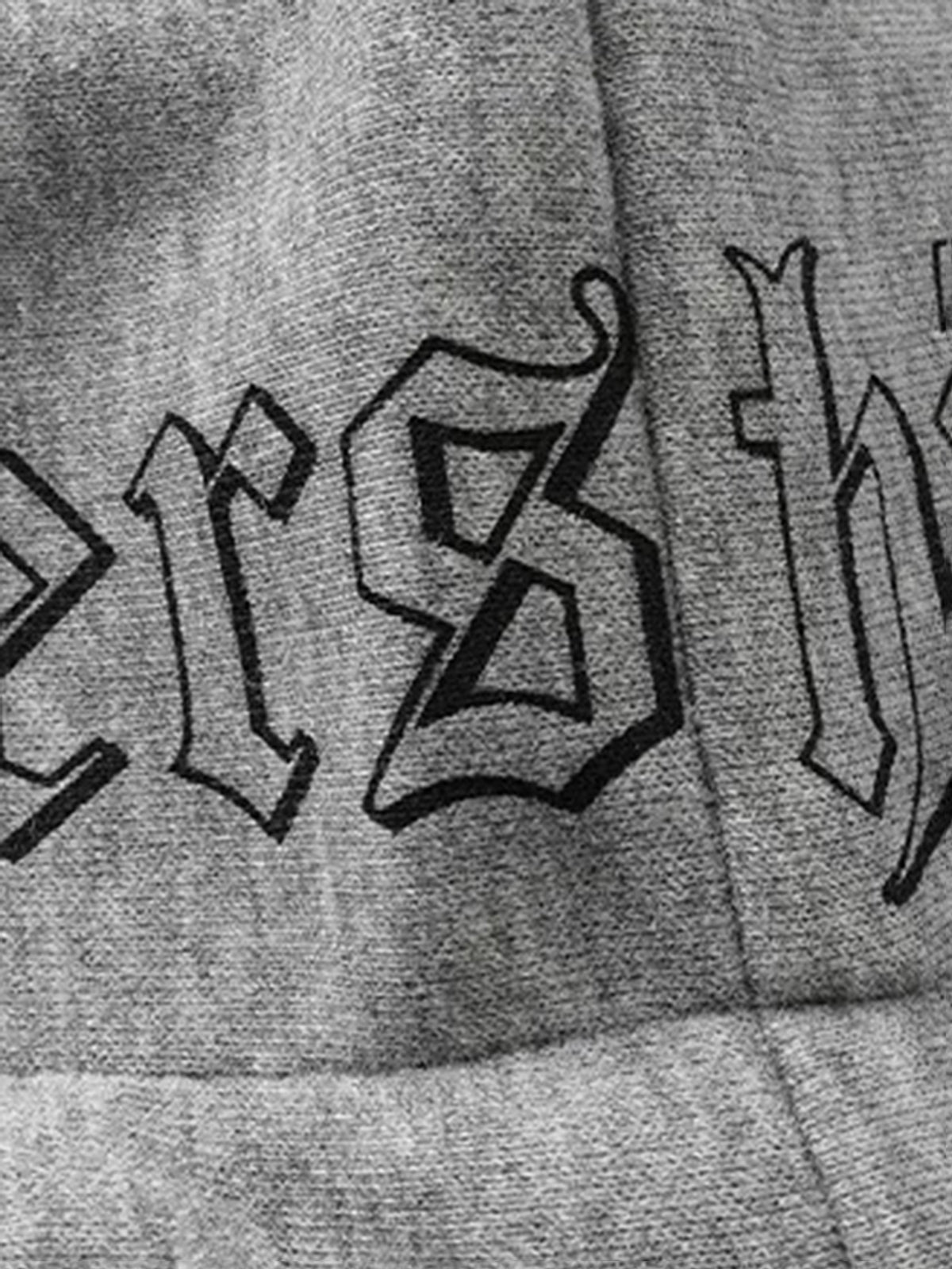 Co-ed Dorm Baggy Plush Hooded Bomber Jacket - Grey