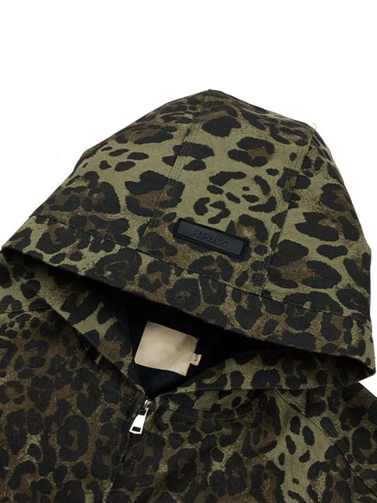 Co-ed Dorm Baggy Camouflage Zip-up Hoodie - Brown