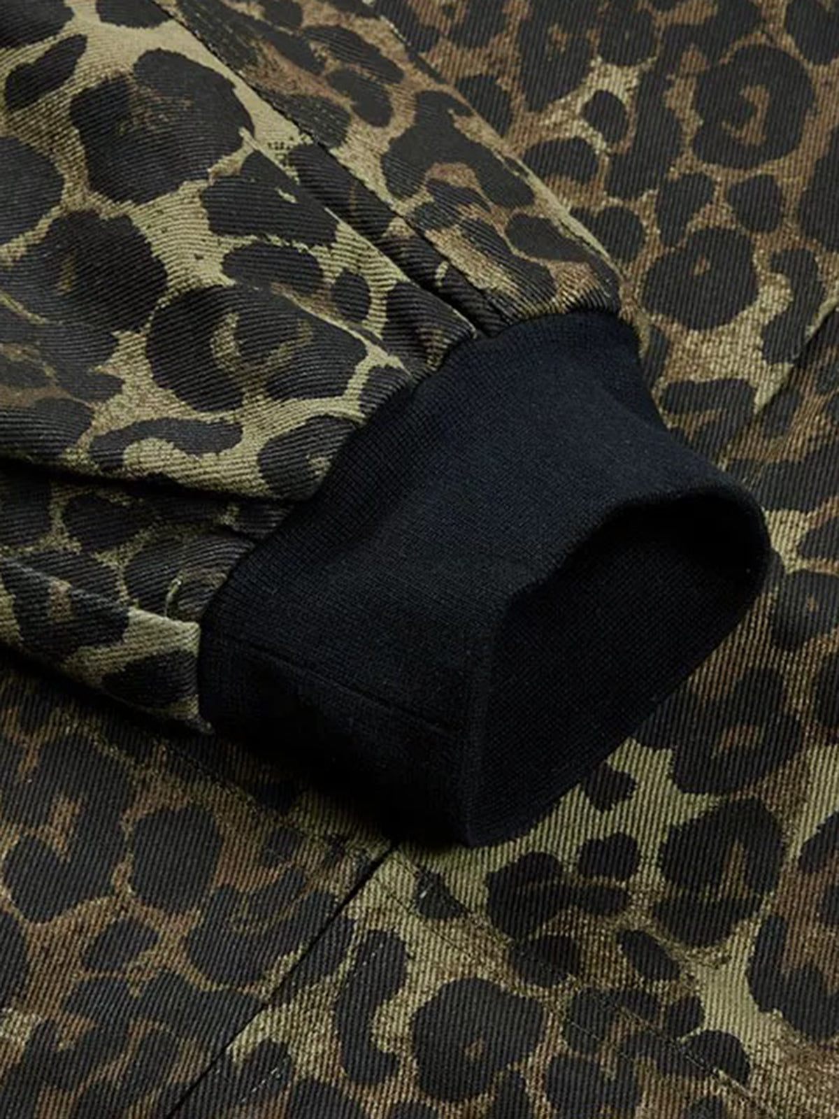 Co-ed Dorm Baggy Camouflage Zip-up Hoodie - Brown