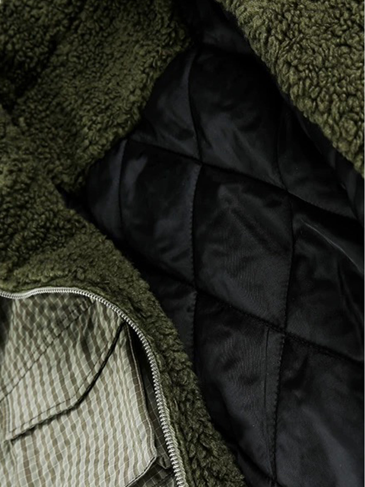 Co-ed Dorm Baggy Utility Field Jacket - Green