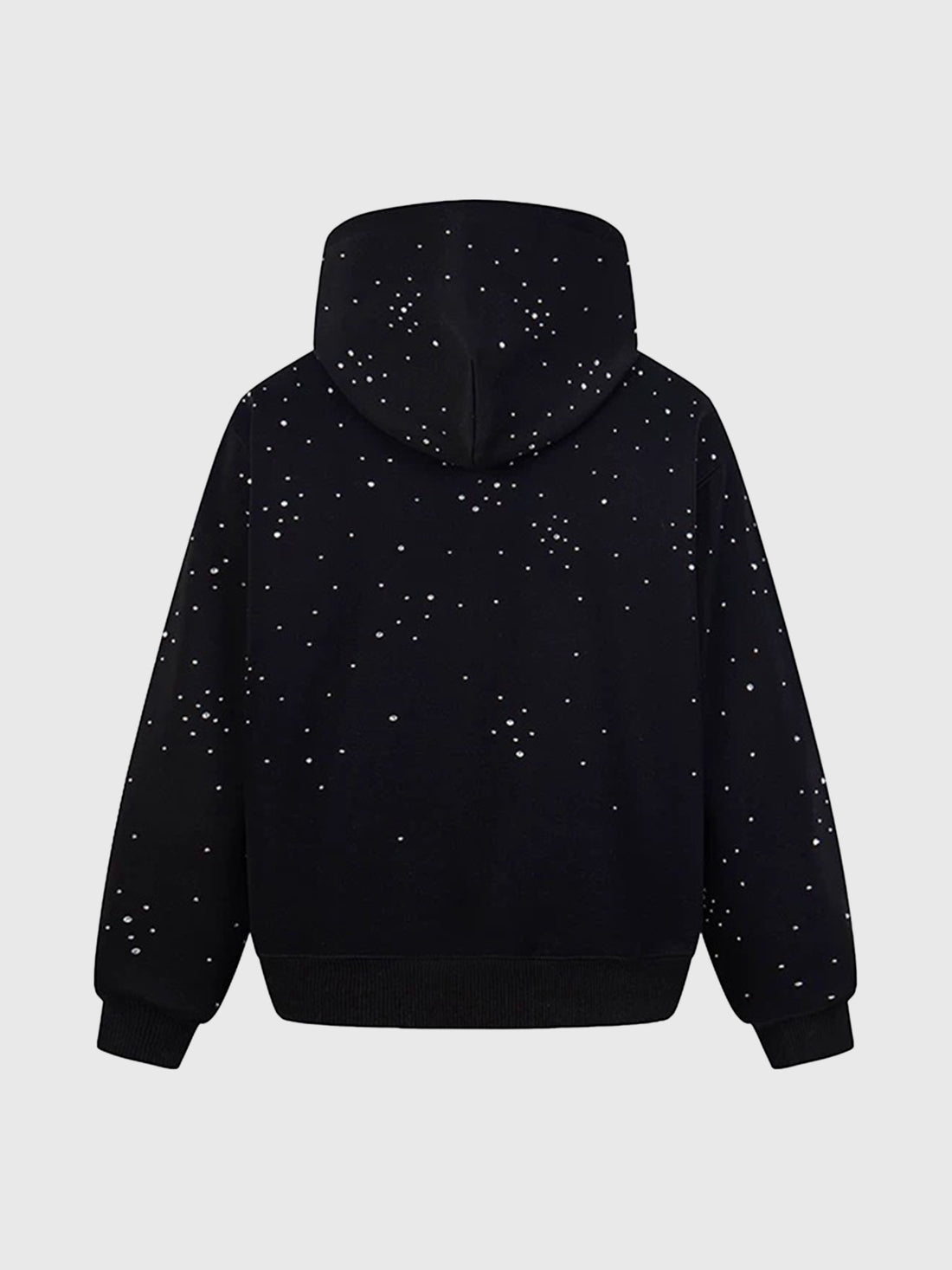 Co-ed Dorm Baggy Distressed Graphic Hoodie - Black