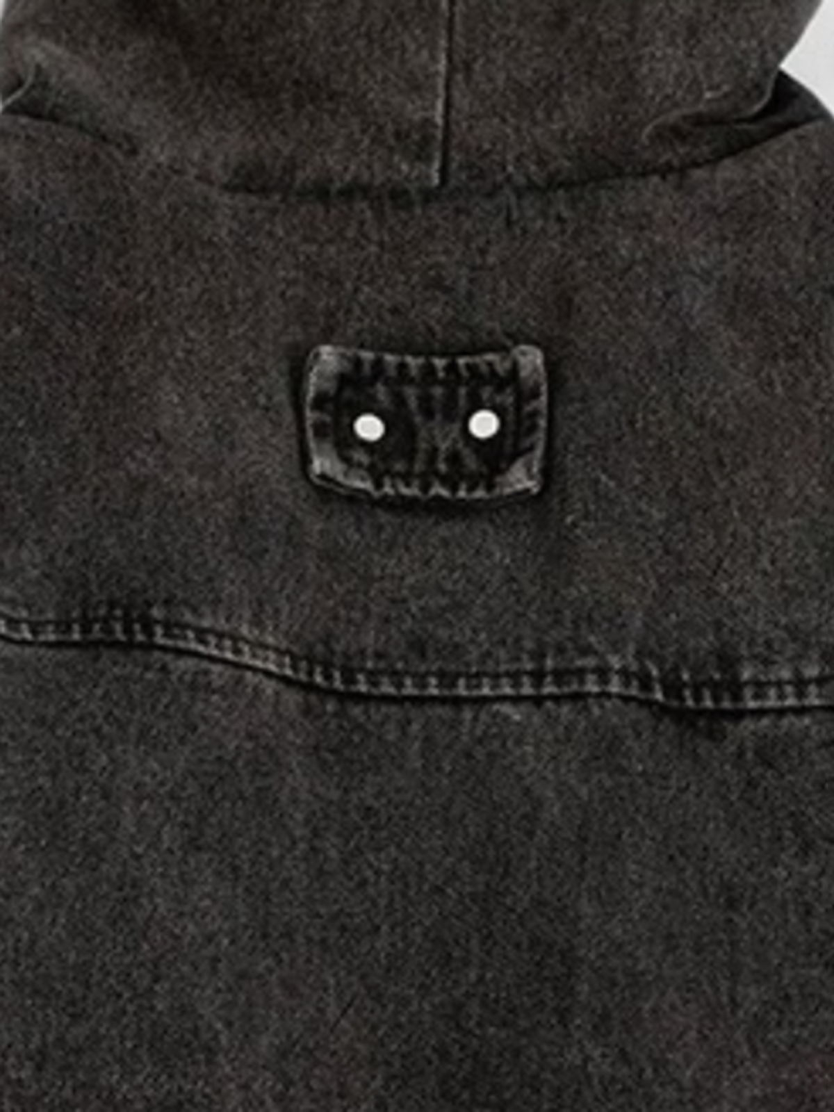 Co-ed Dorm Baggy Studded Zip-up Hoodie - Black
