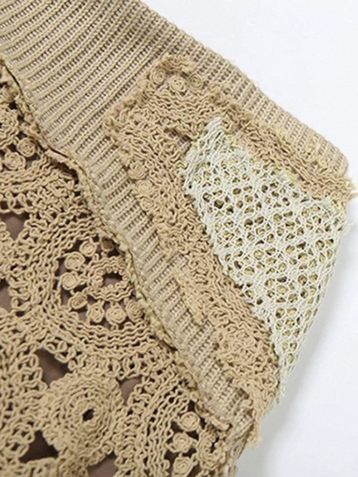 Brick Lane Asymmetric Deconstructed Mini Skirt - Apricot