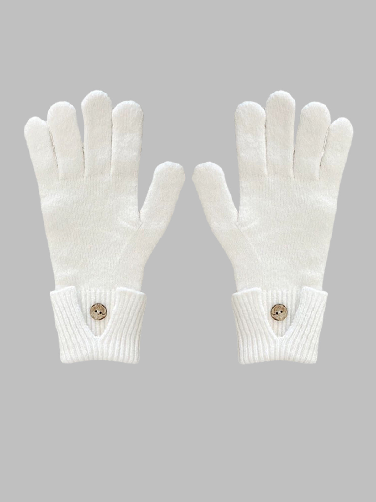 Library Steps Knit Gloves – Soft Ivory