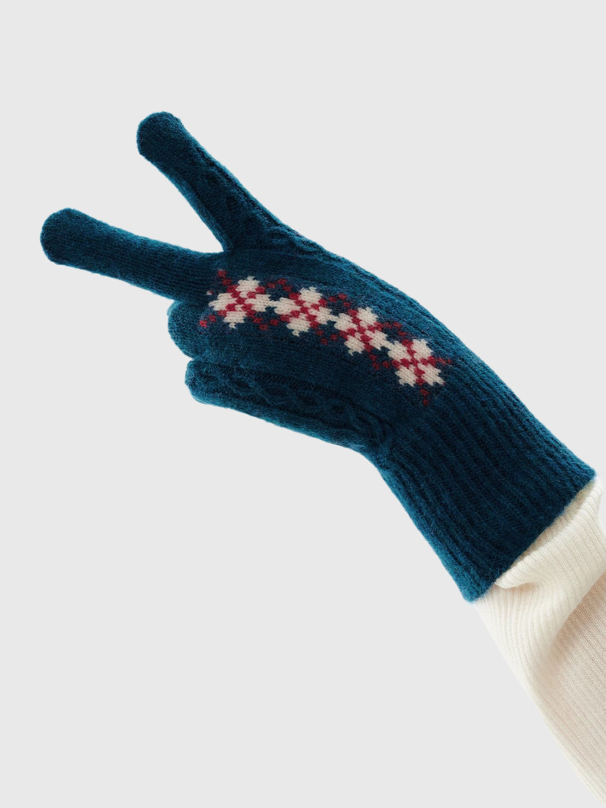 Old Campus Knit Gloves – Deep Blue