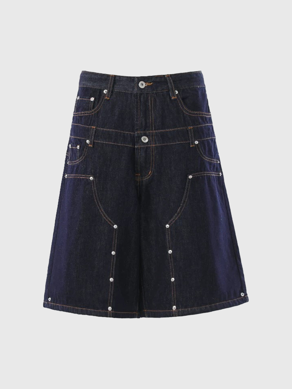 Co-ed Dorm Wide-leg Slouchy Utility Jorts - Black
