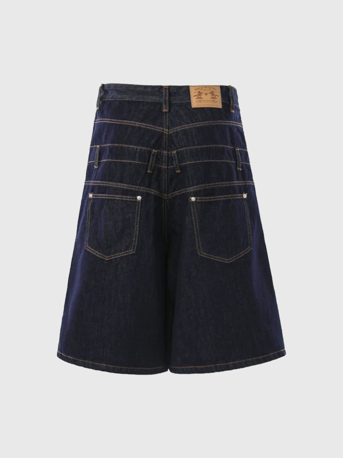 Co-ed Dorm Wide-leg Slouchy Utility Jorts - Black
