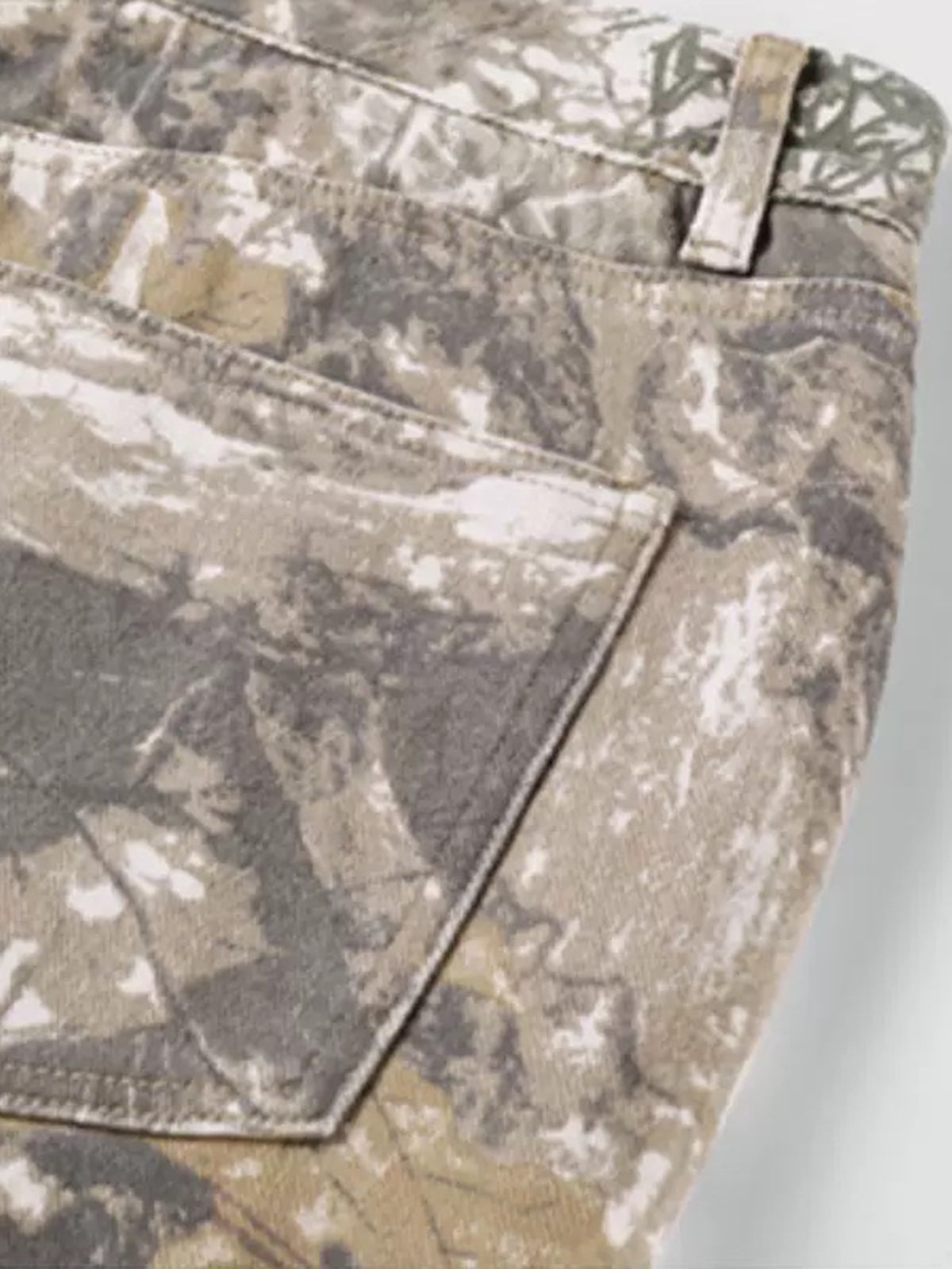 Co-ed Dorm Straight Camouflage Utility Jorts - Brown Camo