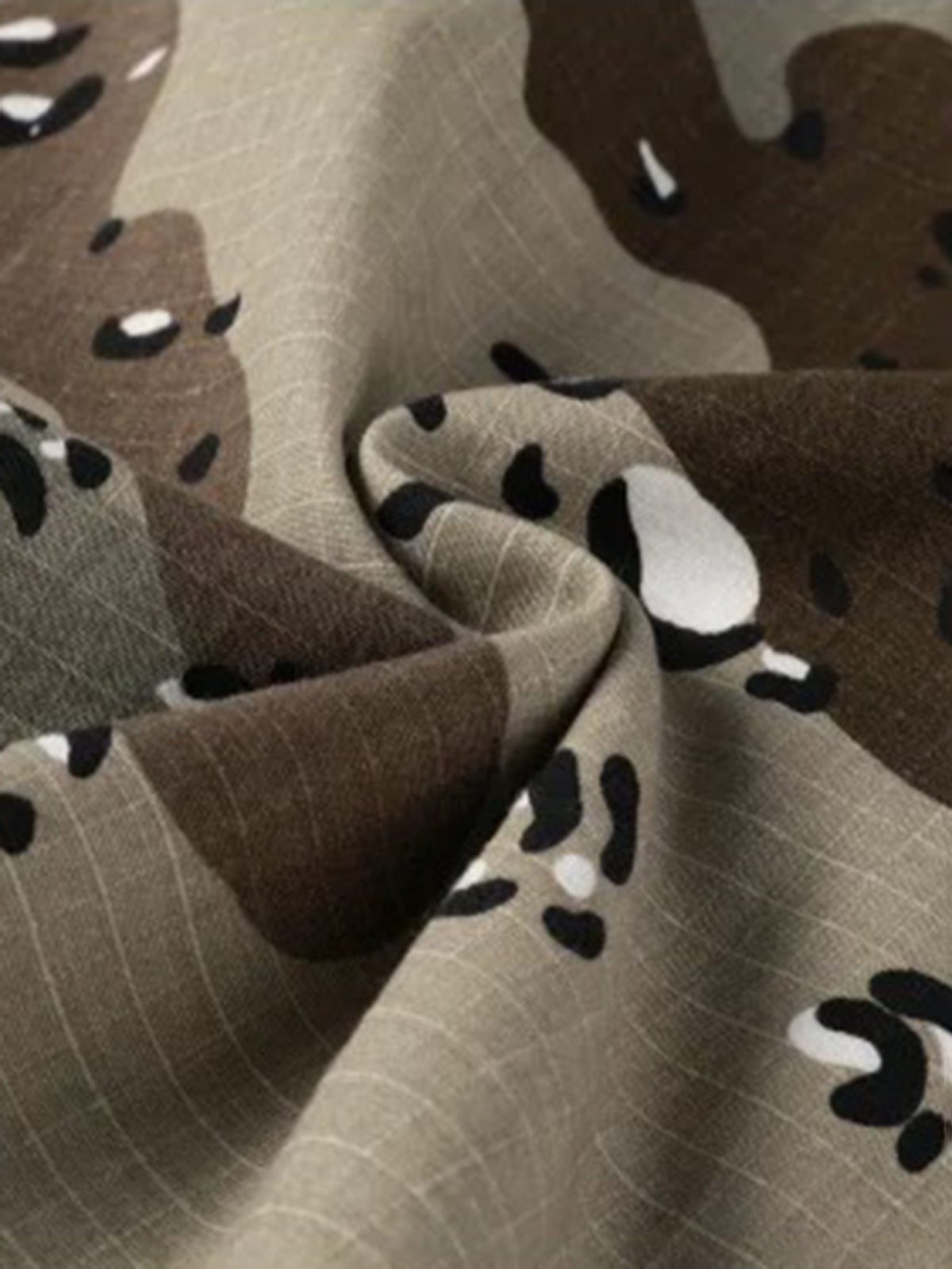 Brick Lane Curved Cut Camouflage Washed Utility Pants - Camo